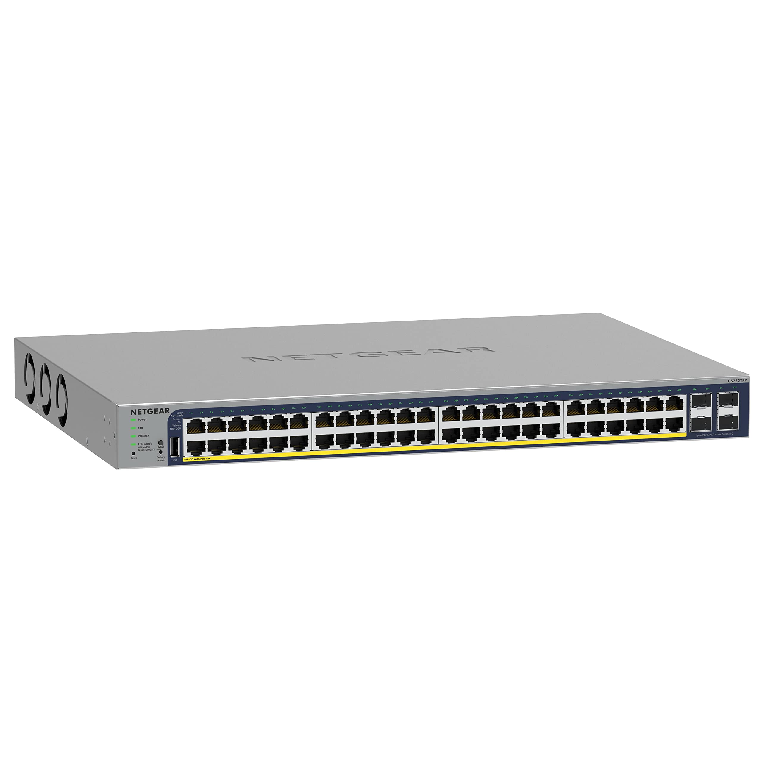 Amazon.co.jp: NETGEAR 48ポート ギガビット PoE+ イーサネット